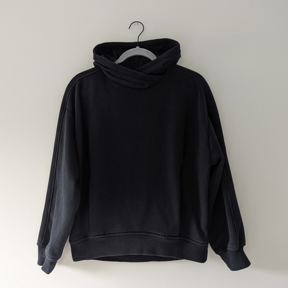 Athleta Cozy Karma Hoodie Sweatshirt Super Soft Plush Interior Cinched Pockets - Picture 2 of 12